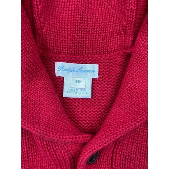 Ralph Lauren big horse red cardigan - Picture 3 of 3